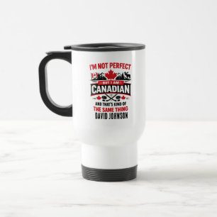 Personalized Canada Flag Day Custom Canadian Travel Mug