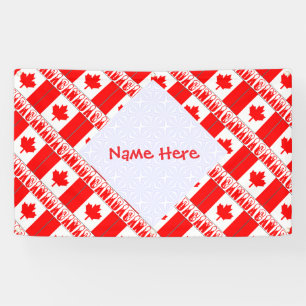 Personalized Canada Flag Party  Banner