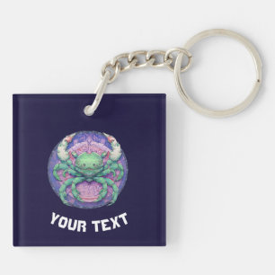 PERSONALIZED CANCER ZODIAC SIGN  KEY RING