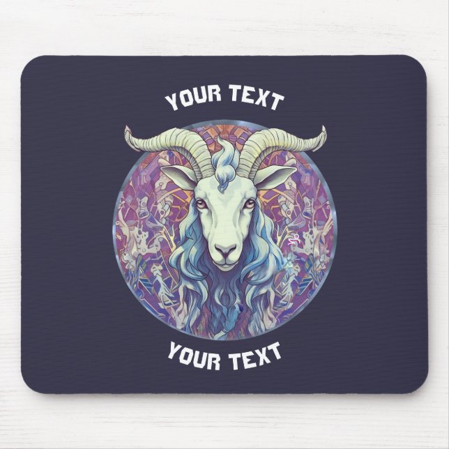PERSONALIZED CAPRICORN ZODIAC SIGN MOUSE MAT (Front)