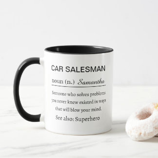 Personalized Car Salesman Definition Funny Gift Mug