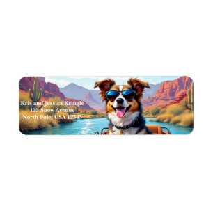 Personalized Cartoon Dog Return Address Label