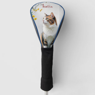 Personalized Cat Golf  Custom Pet Name Cute Cat De Head Cover