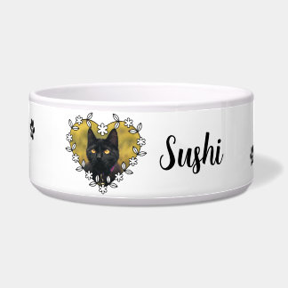 Personalized Cat Photo Ceramic Pet Bowl