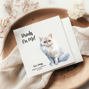 Personalized Cat Wedding Napkin