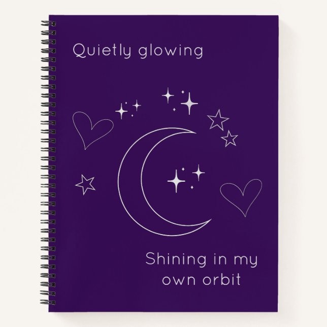 Personalized Celestial Design Spiral Notebook (Front)