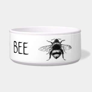 Personalized Ceramic Bowl - Queen Bee Water Bowl
