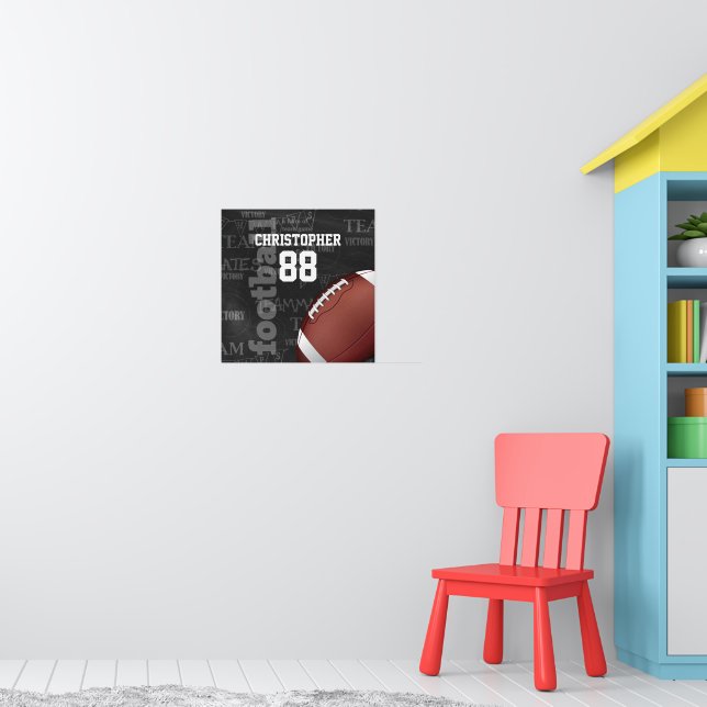 Personalized Chalkboard American Football Poster (Nursery 1)