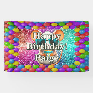 Personalized character birthday banner