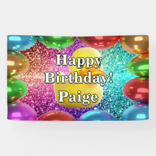 Personalized character birthday banner