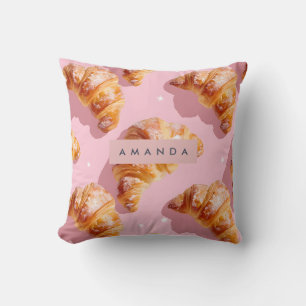 Personalized Charming Croissant Delight Cushion