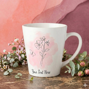 Personalized Charming Pink Latte Mug