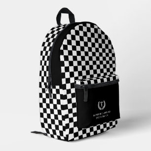 Personalized Check Pattern Medical Doctor Nurse  Printed Backpack