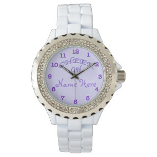 PERSONALIZED Cheer Gifts Ideas Purple Cheer Watch