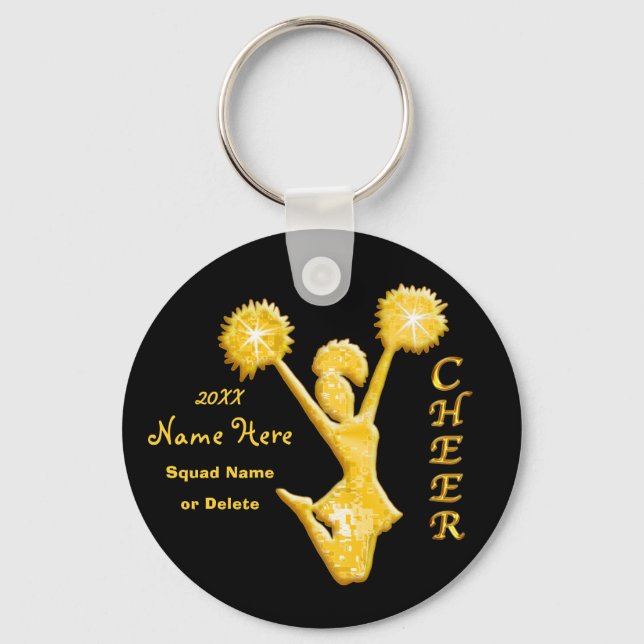 Personalized Cheer Keychains with NAME and YEAR (Front)