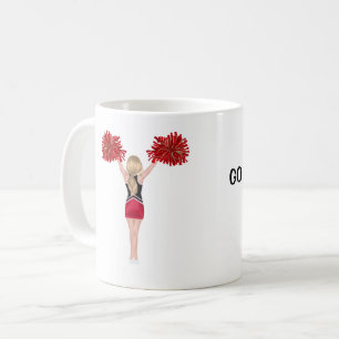 Personalized Cheerleader (blond hair) Coffee Mug