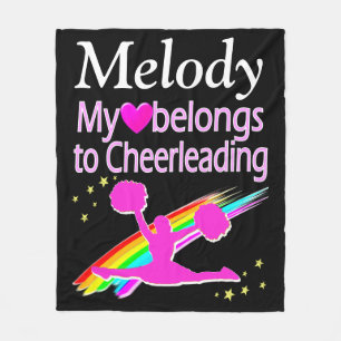 PERSONALIZED CHEERLEADER LOVE FLEECE BLANKET