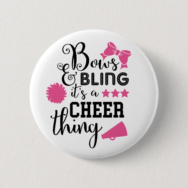 Personalized Cheerleading 6 Cm Round Badge (Front)