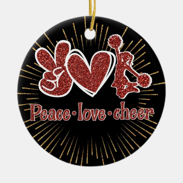 Personalized Cheerleading Christmas Ornament (Front)