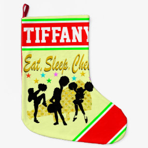 PERSONALIZED CHEERLEADING CHRISTMAS STOCKING