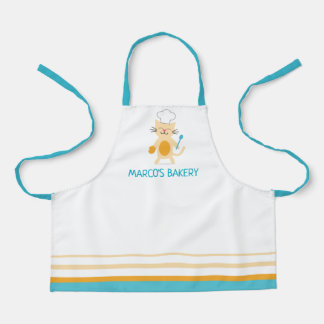 Personalized Chef Cat Baking Apron for Little Chef