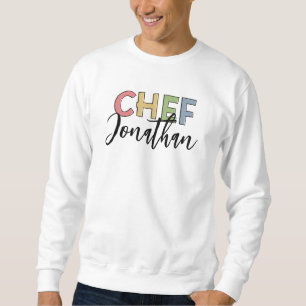 Personalized Chef Colorful Cook Gift Sweatshirt