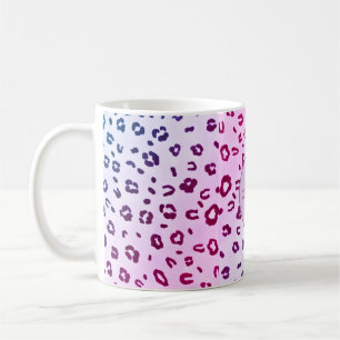 Personalized chic purple leopard design coffee mug