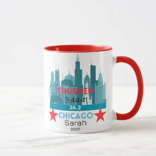 Personalized Chicago Marathon 2025 Gift For Runner Mug