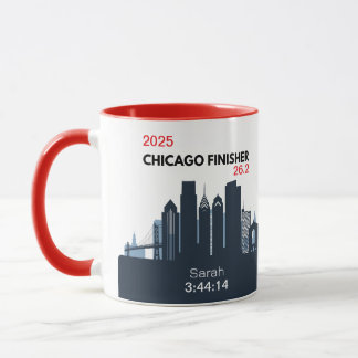 Personalized Chicago Marathon Gift For Marathoner Mug