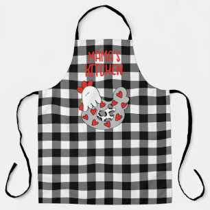 Personalized Chicken Apron with Hearts