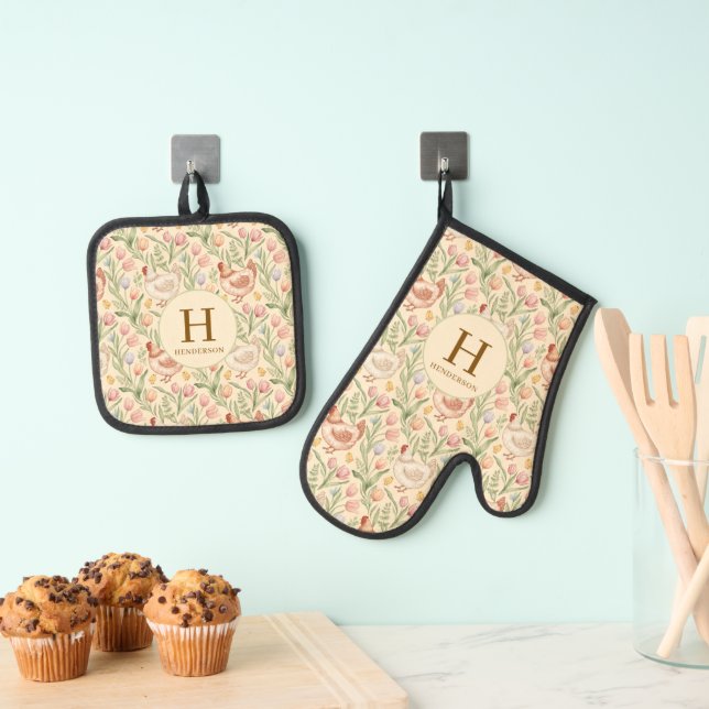 Personalized Chicken Monogram Kitchen Set (Insitu(Hanging))