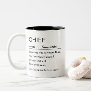 Personalized Chief Definition Two-Tone Coffee Mug