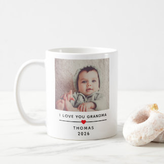 Personalized Child Photo Mug for Grandma with Name