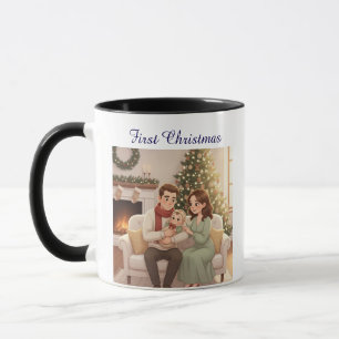 Personalized Child’s First Christmas Hoodie Women Mug