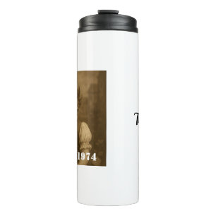 Personalized Childhood Photo, Name & Year Vintage Thermal Tumbler
