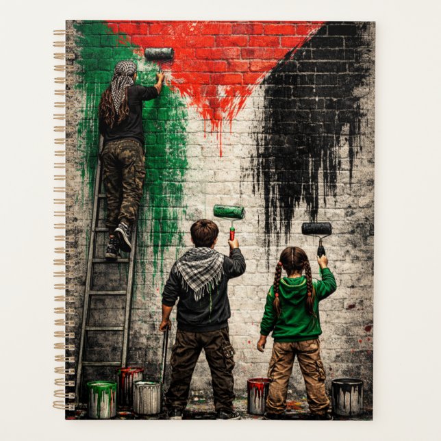 Personalized Children of Gaza Painting PS Flag  Planner (Front)