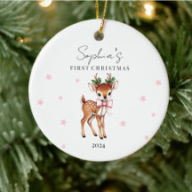 Personalized Child's Reindeer First Christmas