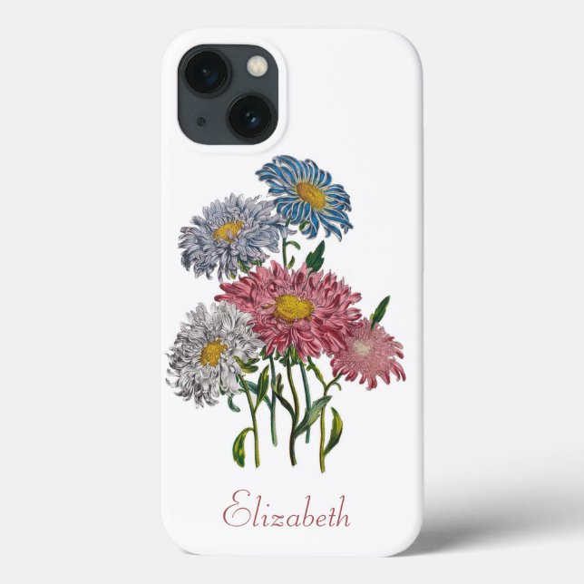 Personalized China Asters Case-Mate iPhone Case (Back)