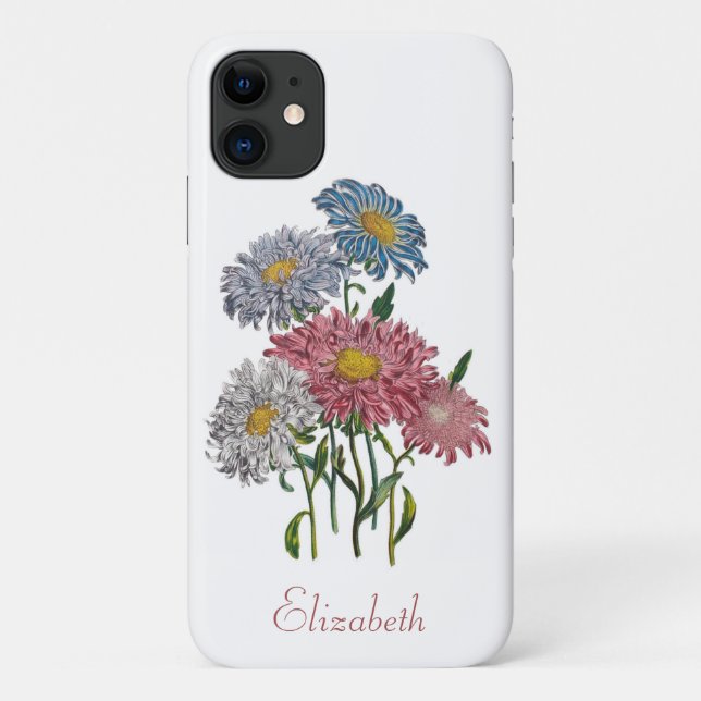 Personalized China Asters Case-Mate iPhone Case (Back)