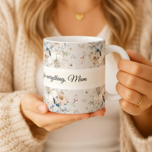 Personalized Chinoiserie Floral Pattern Mug