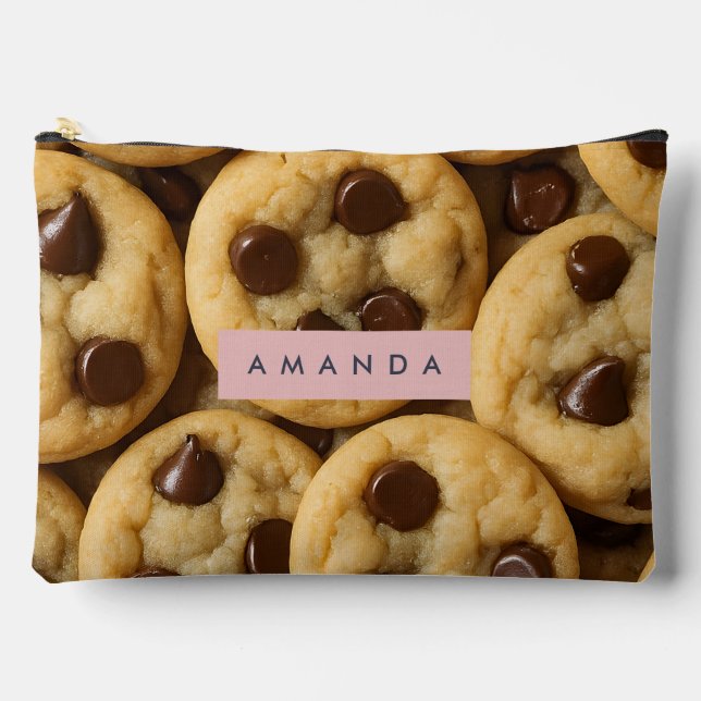 Personalized Chocolate Chip Cookie Accessory Pouch (Front)