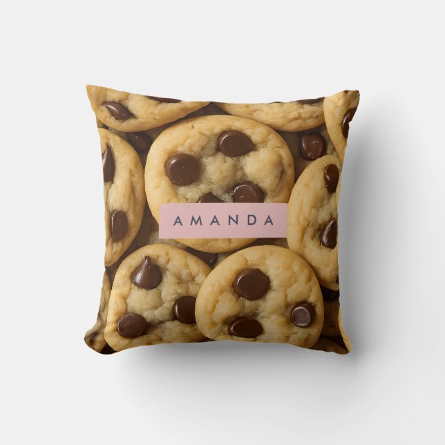 Personalized Chocolate Chip Cookie Cushion (Front)