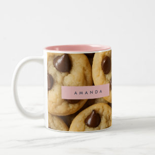 Personalized Chocolate Chip Cookie Two-Tone Coffee Mug