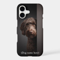 Personalized Chocolate Labradoodle Portrait