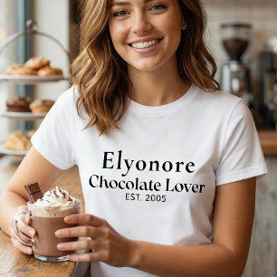 Personalized Chocolate Lover Name Established T-Shirt