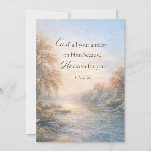 Personalized Christian Scripture Encouragement  Holiday Card (Front)