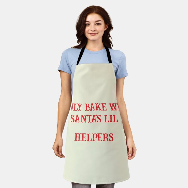 Personalized Christmas Apron - Funny Dog Mom Holid (Worn)