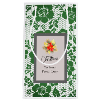 Personalized Christmas Bag Gray Serif Font  