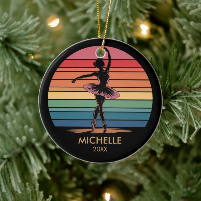  Personalized Christmas ballet Ballerina dancer    Ceramic Tree Decoration (Tree)