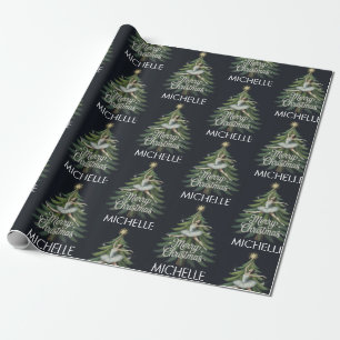 Personalized Christmas ballet Ballerina dancer Wrapping Paper